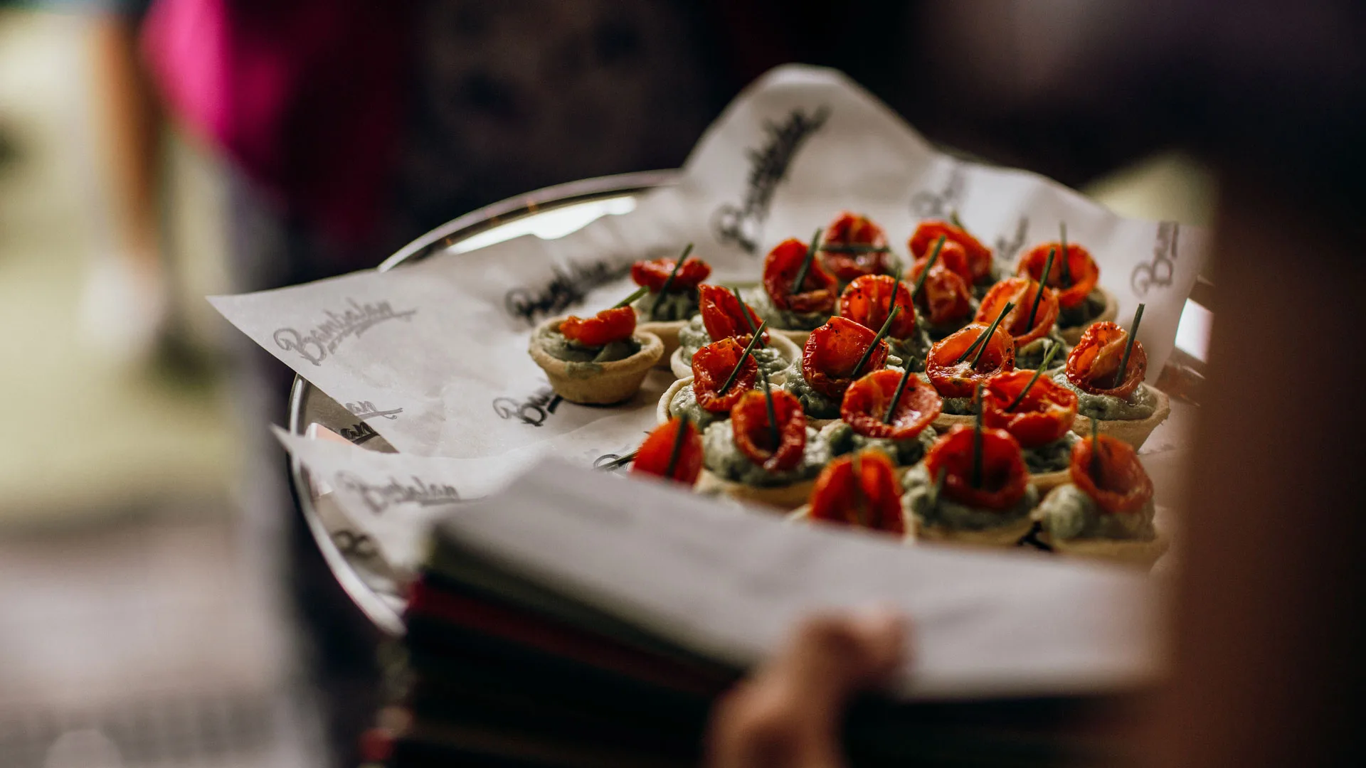 Canapés and sharing feast at a Bambalan wedding